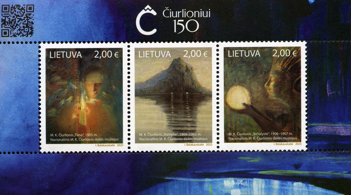 Souvenir sheet "To Mikalojus Konstantinas Čiurlionis - 150"
